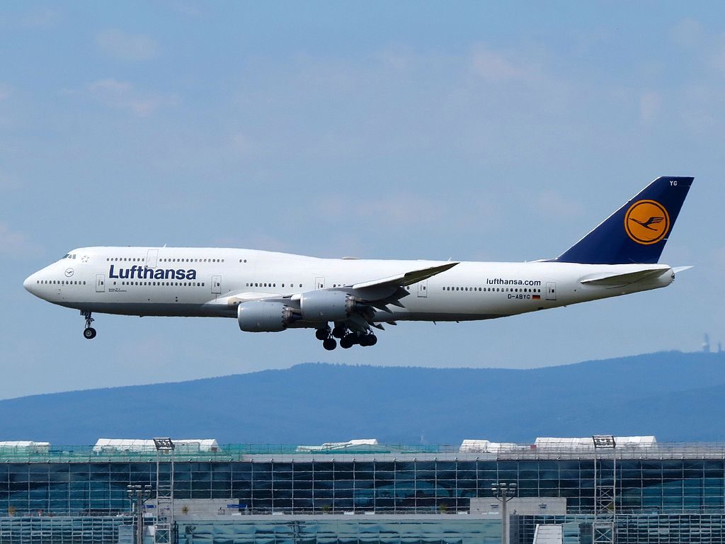 Lufthansa Boeing 747 830 D ABYG Baden Württemberg at Frankfurt Airport