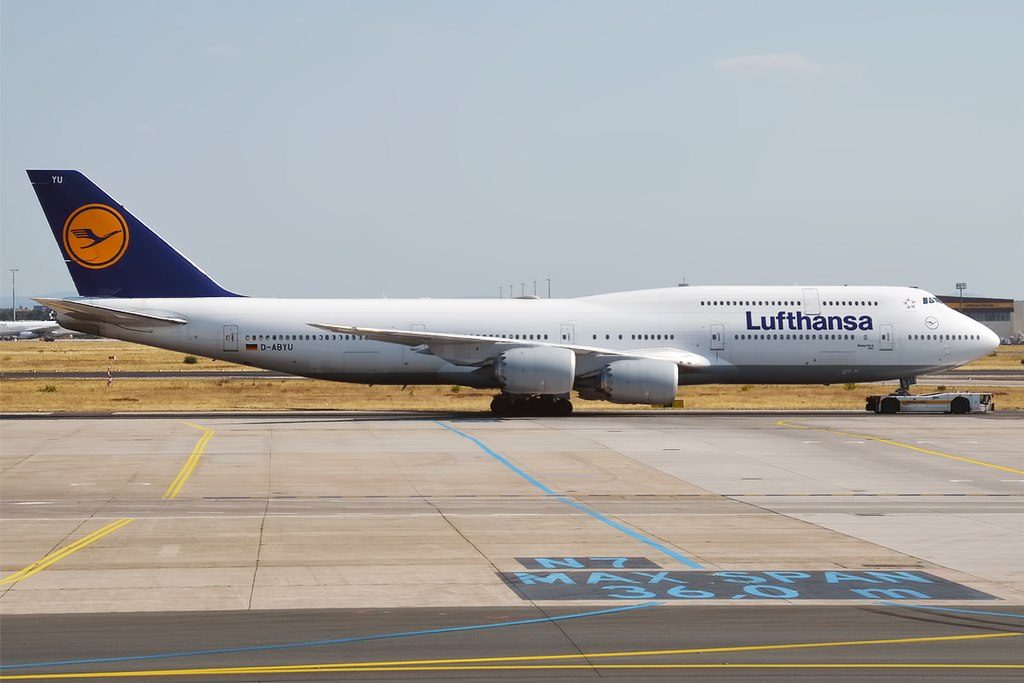 Lufthansa D ABYU Boeing 747 830 Köln at Frankfurt Airport