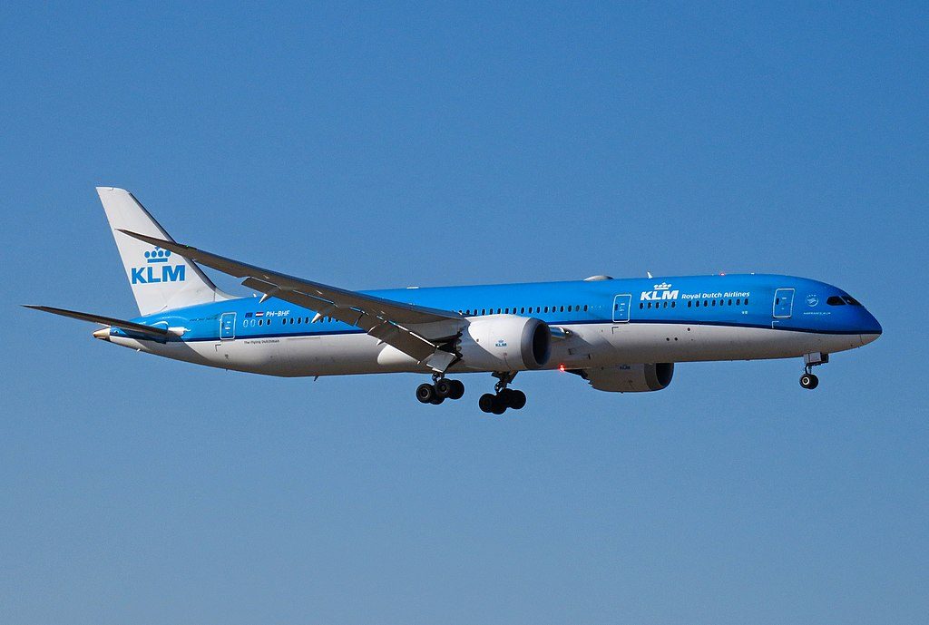 PH BHF Boeing 787 9 Dreamliner of KLM Hibiscus 芙蓉 at Beijing Capital International Airport