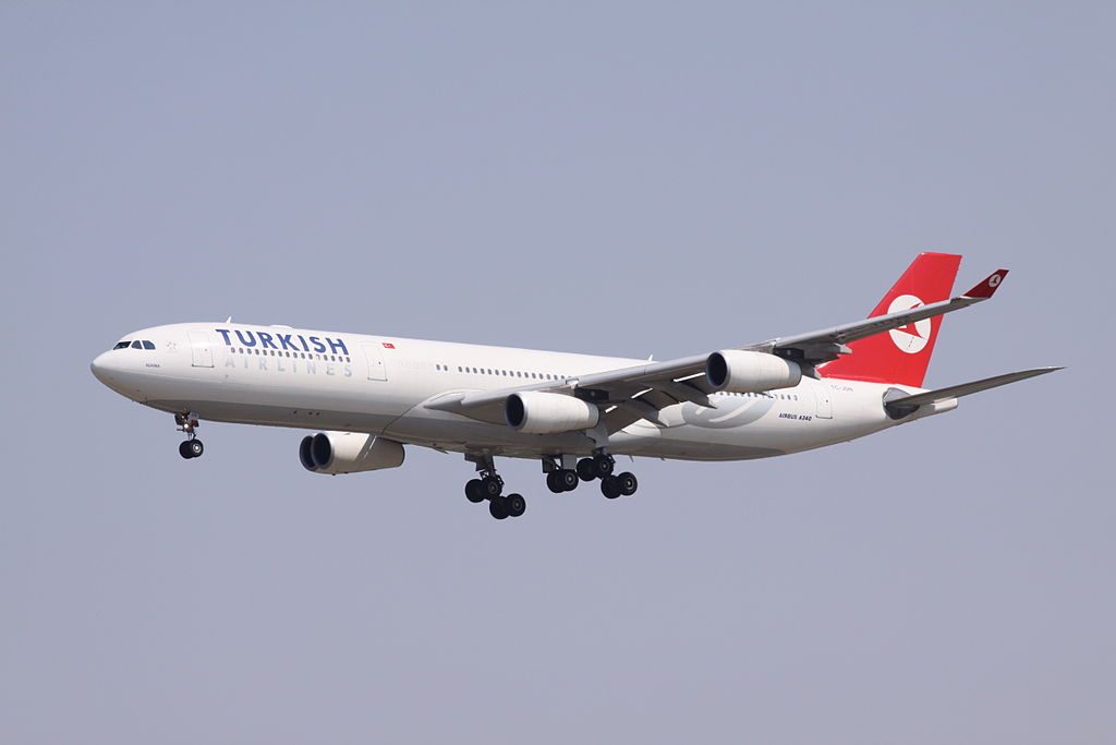 TC JDN Turkish Airlines Airbus A340 313 Adana at Beijing Capital International Airport