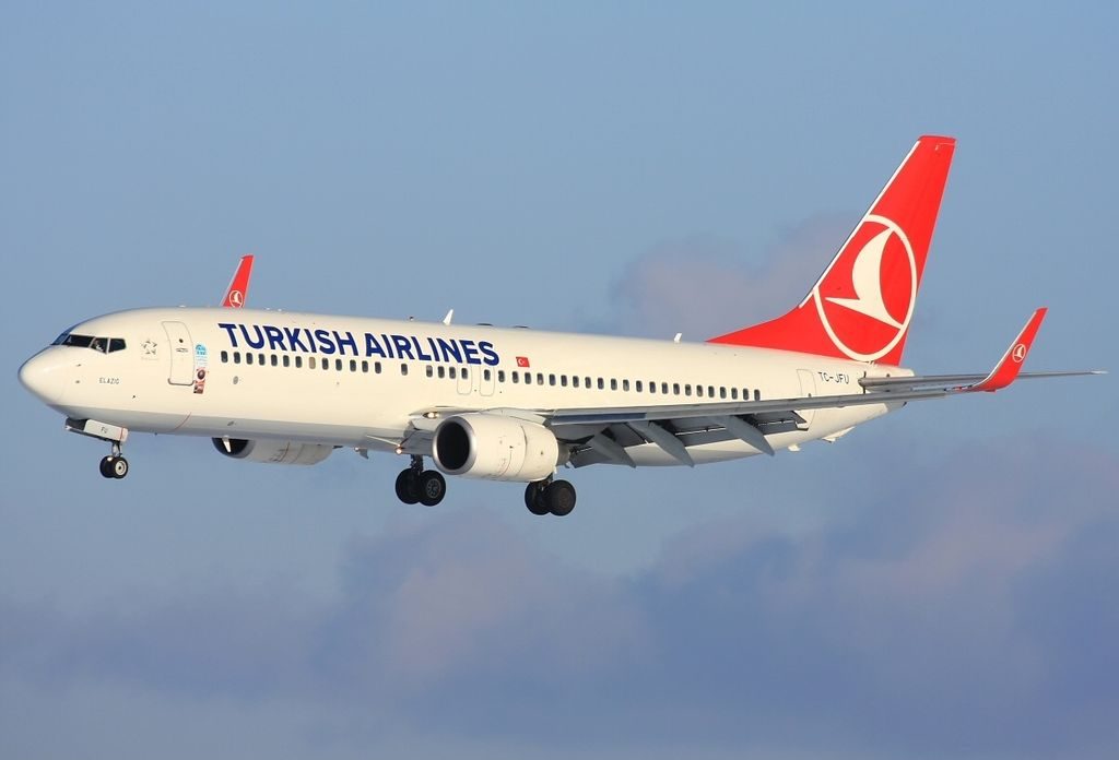 TC JFU Boeing 737 8F2WL Elazığ Turkish Airlines at Prague Ruzyně Airport