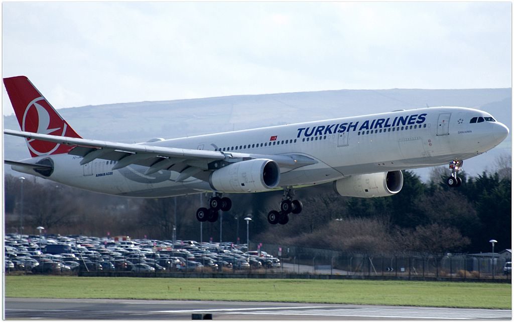 TC JNK Airbus A330 300 Şanlıurfa of Turkish Airlines at Manchester Airport