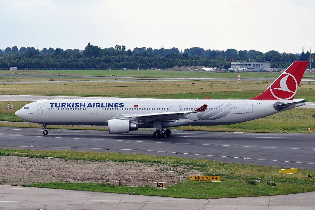 TC JNS Airbus A330 300 Hattuşaş of Turkish Airlines at Düsseldorf Airport