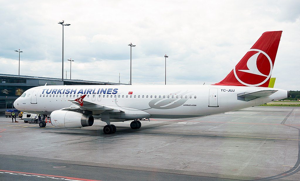 Turkish Airlines Airbus A320 232 TC JUJ Hatay at Riga International Airport