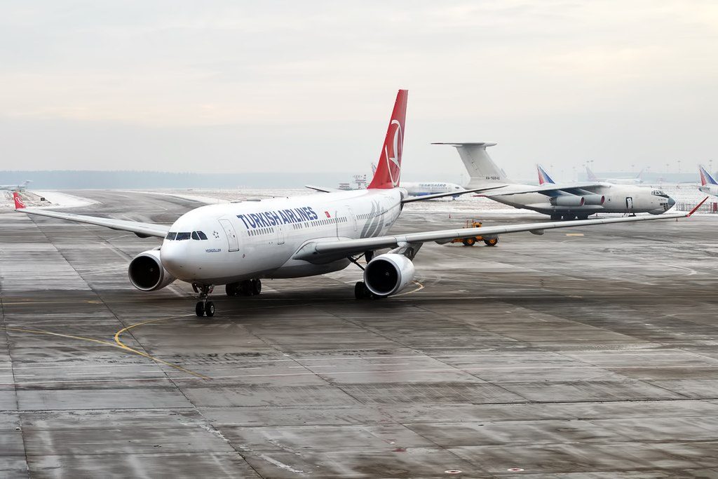Turkish Airlines TC JIL Airbus A330 203 Yedigöller at Vnukovo International Airport