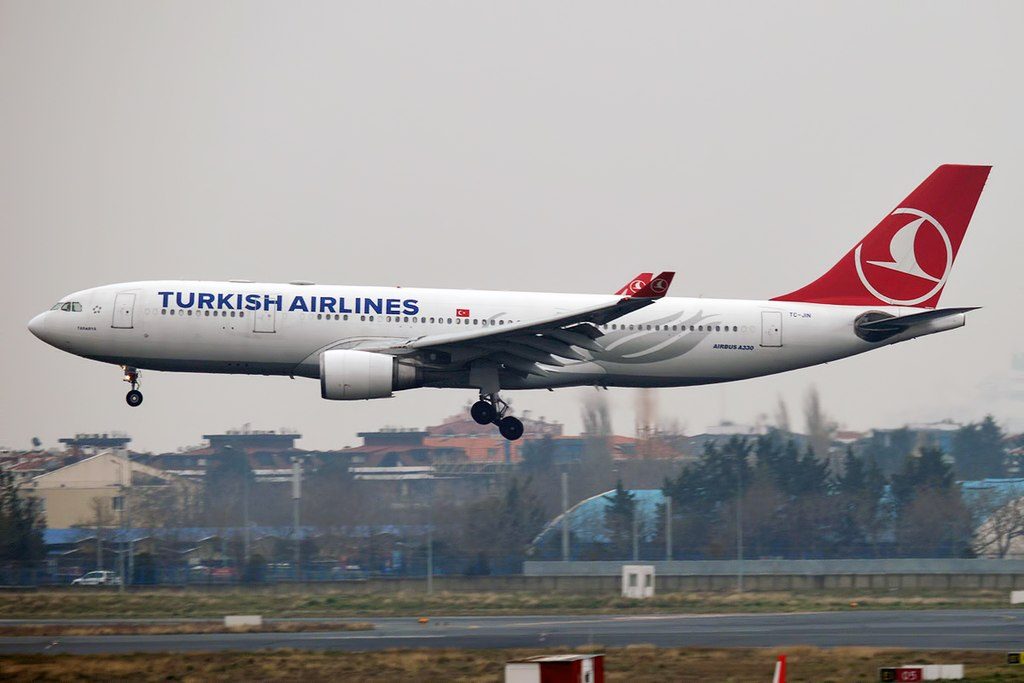 Turkish Airlines TC JIN Airbus A330 203 Tarabya landing at Istanbul Atatürk Airport