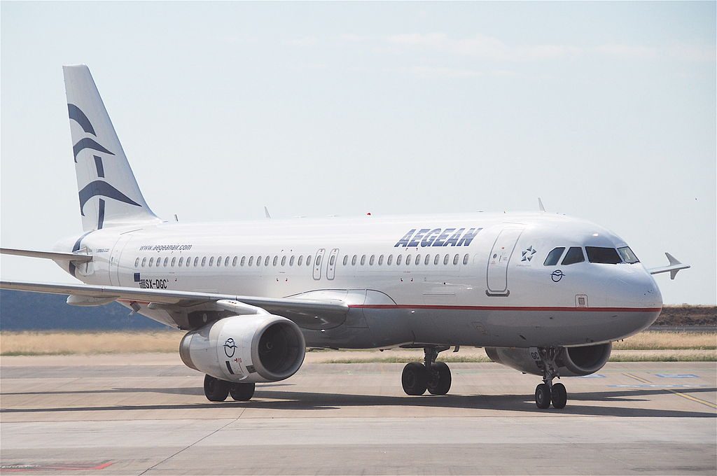 Aegean Airlines Airbus A320 232 SX DGC at Athens International Airport