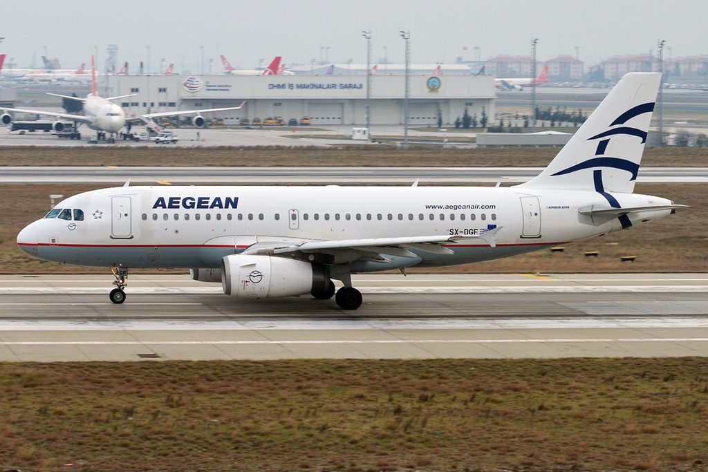 Aegean Airlines SX DGF Airbus A319 132 at Istanbul Atatürk Airport