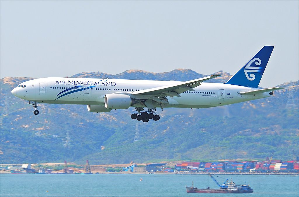 Air New Zealand Boeing 777 219ER ZK OKG at Hong Kong International Airport