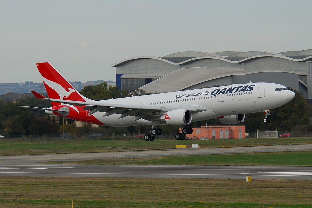 Airbus A330 200 Qantas VH EBP Ningaloo Reef at Toulouse Blagnac INternational Airport