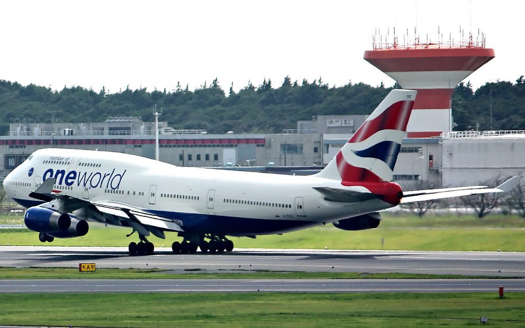 G CIVZ Boeing 747 400 of British Airways Oneworld livery at Narita International Airport