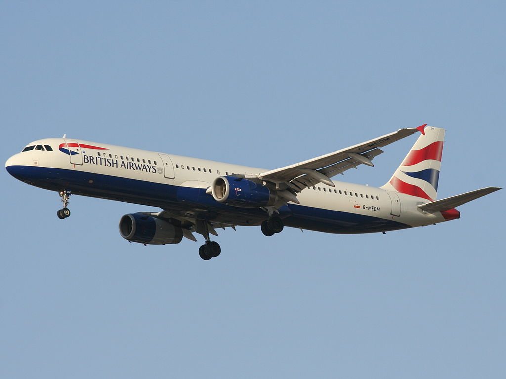 G MEDM Airbus A321 200 of British Airways at Ben Gurion International Airport