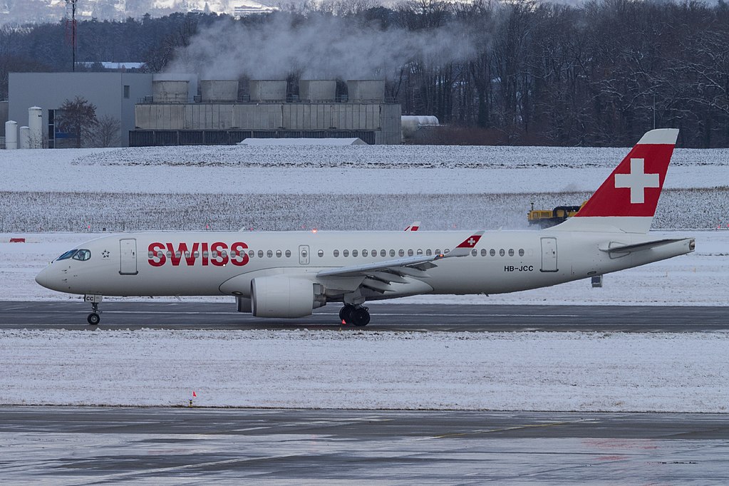 HB JCC Bombardier CS300 of Swiss at Geneva Airport