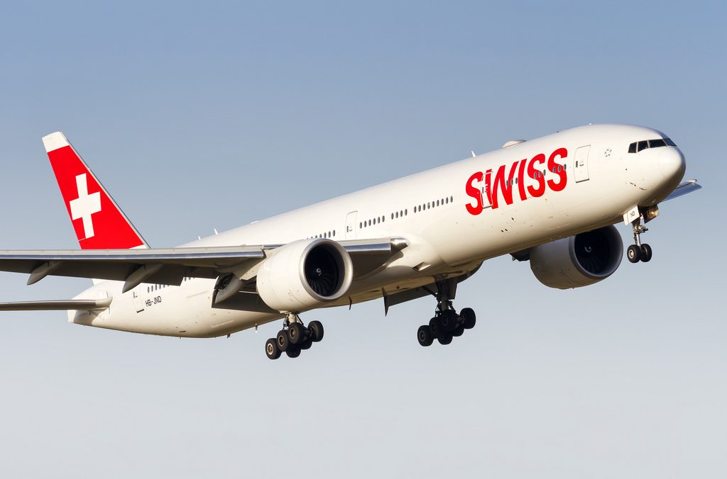 HB JND Swiss Boeing 777 3DEER at Zurich International Airport