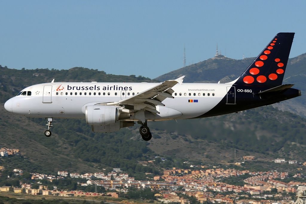 OO SSG Airbus A319 112 Brussels Airlines at Málaga Airport