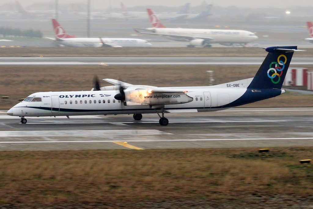 Olympic Air SX OBE Bombardier Dash 8 Q400 at Istanbul Atatürk Airport