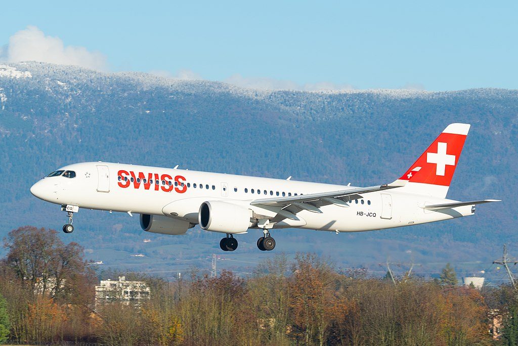 SWISS Airbus A220 300 HB JCQ at Geneva International Airport