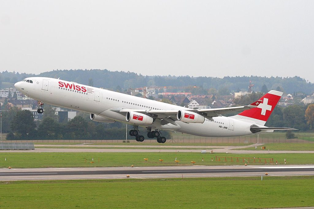 SWISS Airbus A340 313 HB JMB Zürich at Zurich International Airport