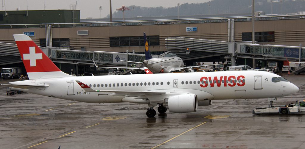 SWISS HB JCR Airbus A220 300 at Zurich International Airport ZRH