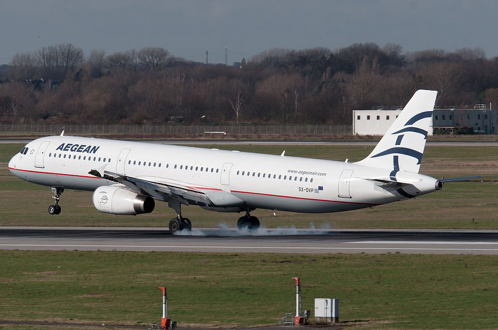 SX DVP Airbus A321 231 of Aegean Airlines at Düsseldorf Airport