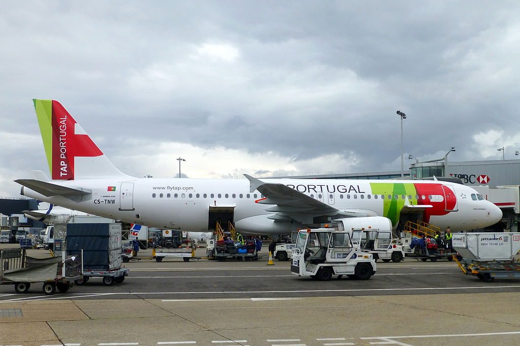 TAP Air Portugal CS TNW Airbus A320 214 José Saramago at London Heathrow Airport