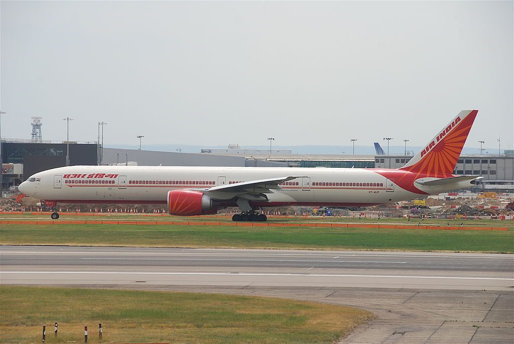 Air India Boeing 777 300ER VT ALP Mizoram at London Heathrow Airport