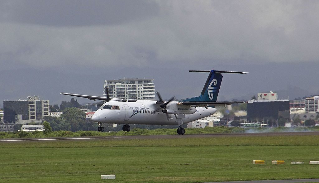 Air New Zealand Link Air Nelson ZK NED De Havilland Canada DHC 8 300 at Tauranga Airport