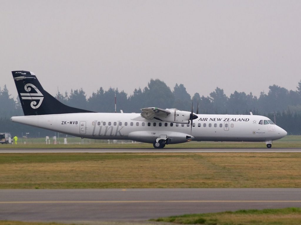 Air New Zealand Link Mount Cook Airline ATR 72 500 ZK MVB at Christchurch International Airport