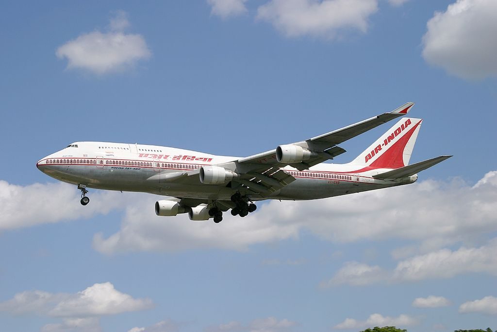Boeing 747 437 Air India VT EVB Velha Goa at London Heathrow Airport