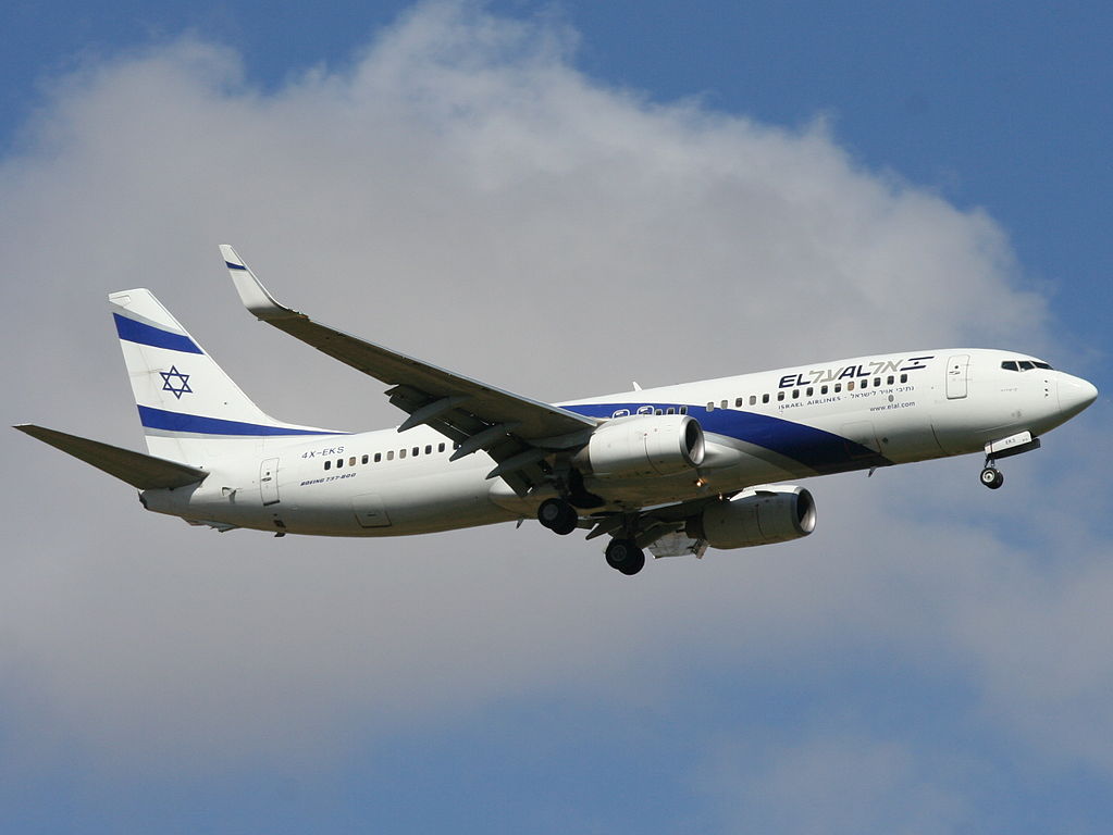EL AL Boeing 737 8HXWL 4X EKS Caesarea at Ben Gurion International airport