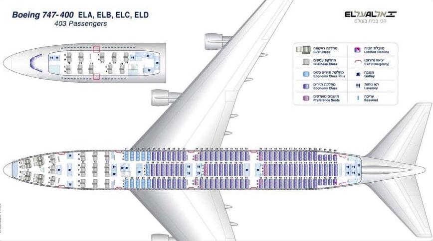 EL AL Boeing 747 400 Seating Layout Configuration