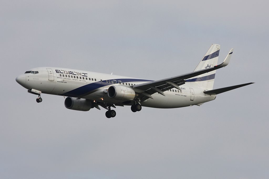El Al Israel Airlines Boeing 737 8BKWL 4X EKT Bet Shemesh at Frankfurt Airport