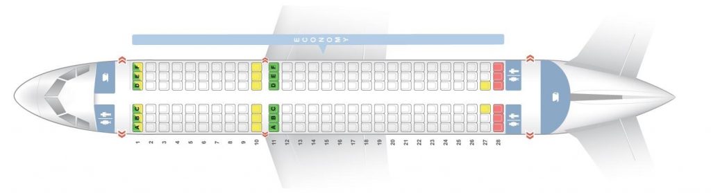 Seat Map and Seating Chart Airbus A320 200 Cabin Layout 1 Air India