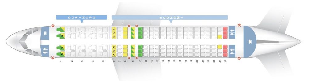 Seat Map and Seating Chart Airbus A320 200 Cabin Layout 2 Air India