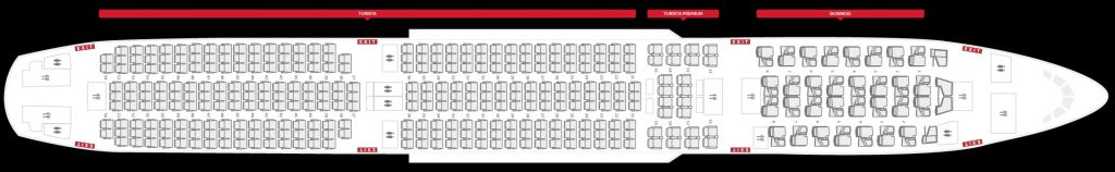 Seat Map and Seating Chart Airbus A350 900 Iberia