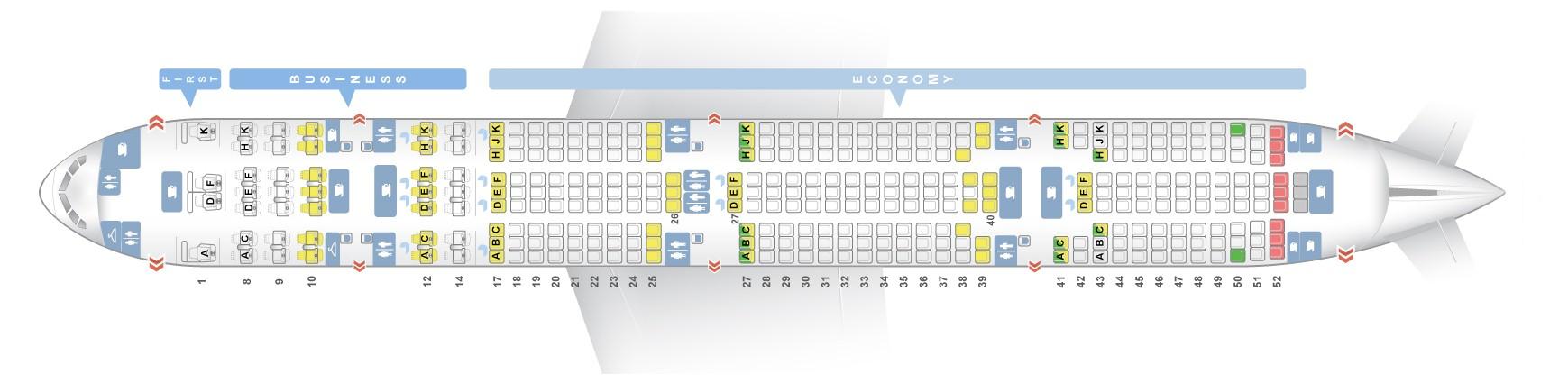 Air India Boeing 777 Seat Map