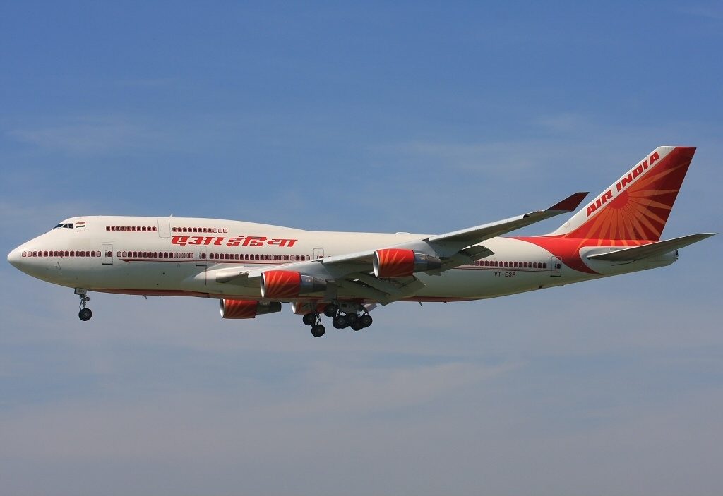 VT ESP Boeing 747 437 Ajanta Air India at Prague Ruzyně Airport