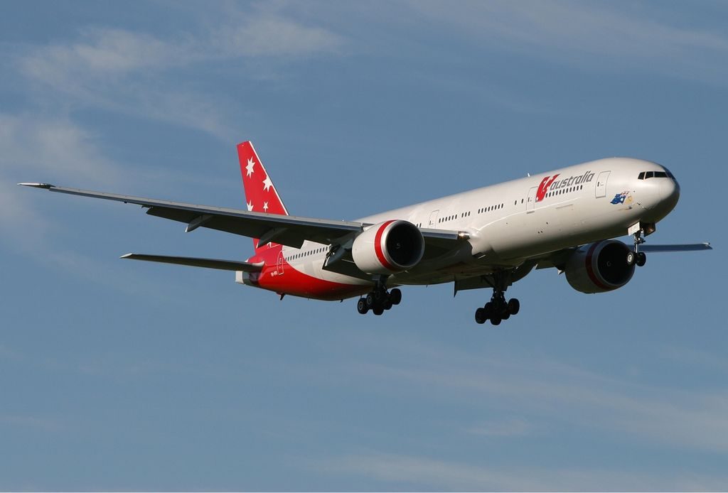Virgin Australia Boeing 777 300ER VH VPD Avalon Beach at Melbourne Airport