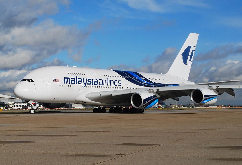 Airbus A380 841 Malaysia Airlines 9M MNB at London Heathrow Airport
