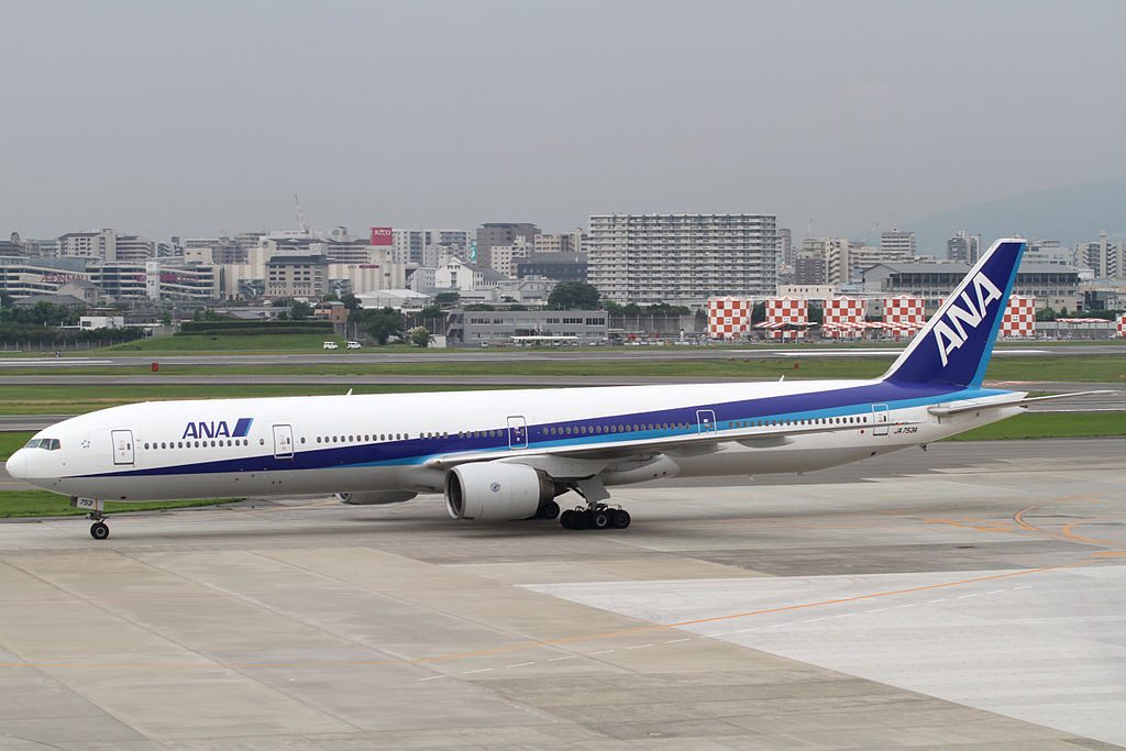 All Nippon Airways ANA JA753A Boeing 777 381 at Osaka International Airport