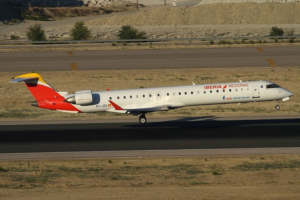 Iberia Regional Air Nostrum Bombardier CRJ 900 EC JZS at Madrid Barajas Airport