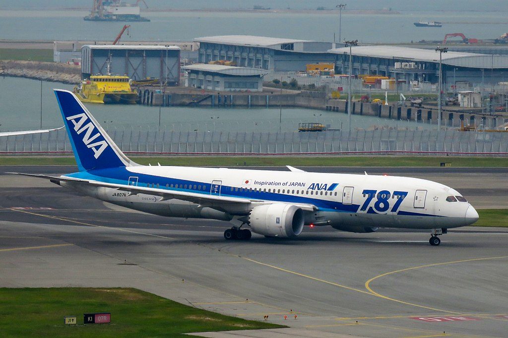 JA807A Boeing 787 8 Dreamliner of All Nippon Airways ANA at Hong Kong International Airport