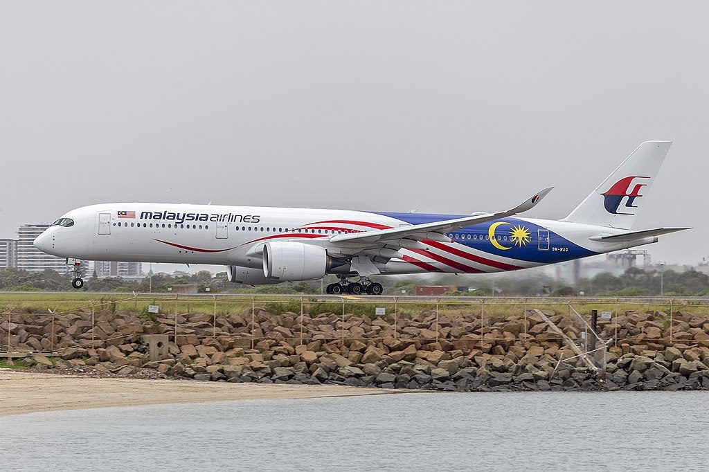 Malaysia Airlines 9M MAG Airbus A350 941 departing Sydney Airport