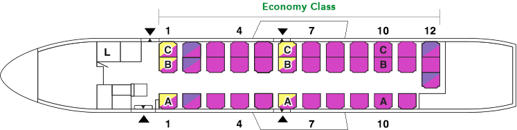 Seat Map and Seating Chart Saab 340B P01 Hokkaido Air System HAC