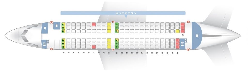 Seat Map and Seating Chart Scandinavian Airlines SAS Boeing 737 700 Layout 141 Seats
