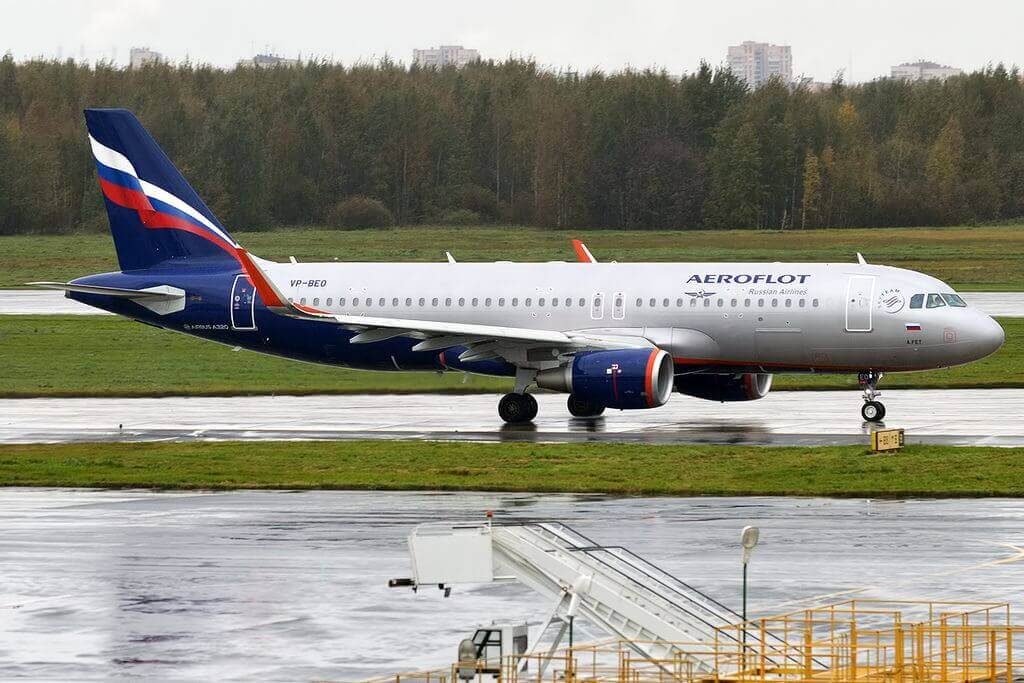 Aeroflot Airbus A320 214WL VP BEO A. Fet А. Фет at Pulkovo Airport