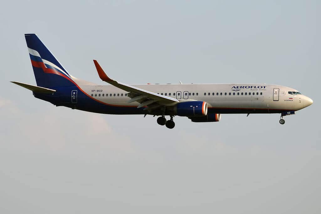 Aeroflot Boeing 737 8LJWL VP BCD N. Karamzin Н. Карамзин at Sheremetyevo International Airport