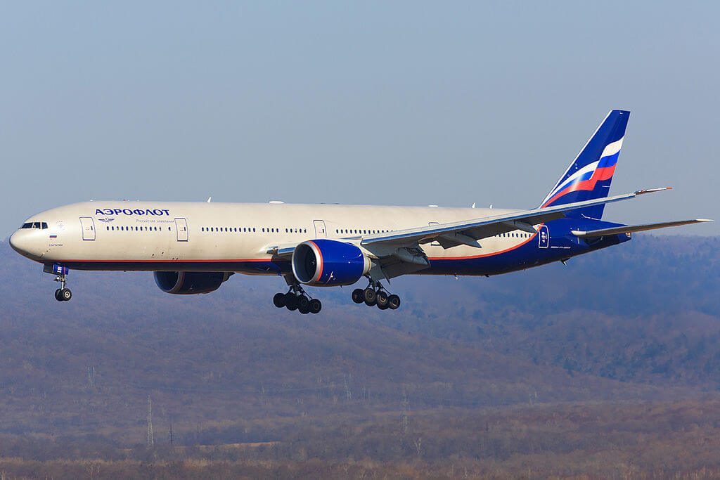 Aeroflot Boeing 777 3M0ER VP BGC P. Bagration П. Багратион at Vladivostok Airport