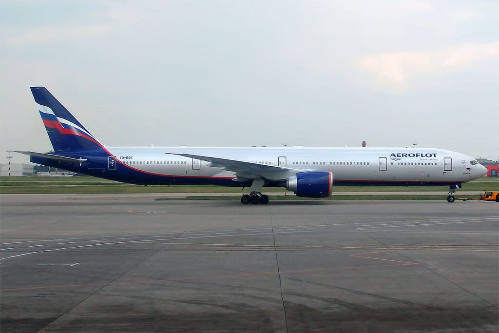 Aeroflot Boeing 777 3M0ER VQ BQE M. Lermontov М. Лермонтов at Sheremetyevo International Airport