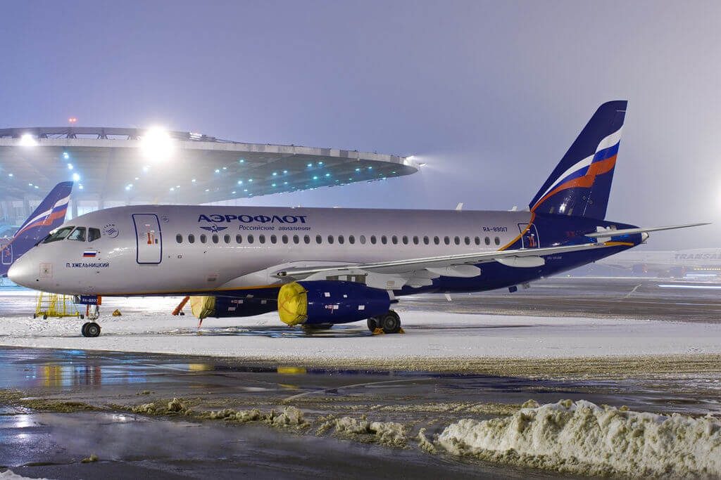 Aeroflot RA 89017 Sukhoi Superjet 100 95 P. Khmelnitsky П. Хмельницкий at Sheremetyevo International Airport